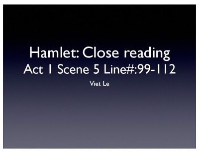 Hamlet Analysis.key