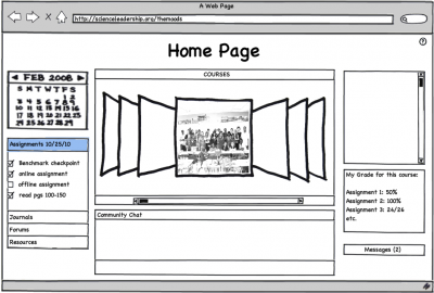 New moodle homepage