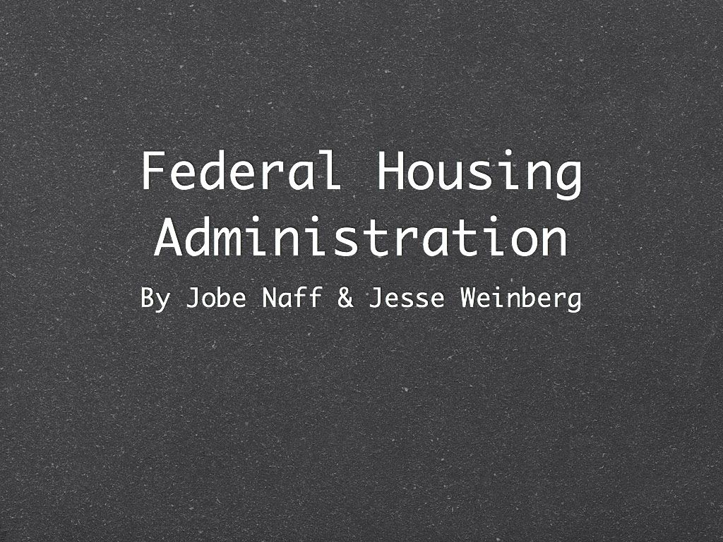 Federal Housing Admin.001