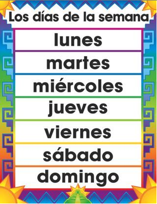 When are you free? The days of the week in Spanish! — Science Leadership  Academy @ Center City