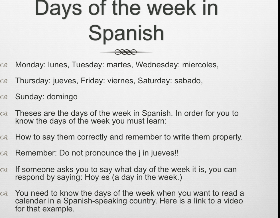 of course we will in spanish