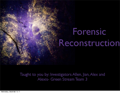 Forensic Reconstruction BLOG