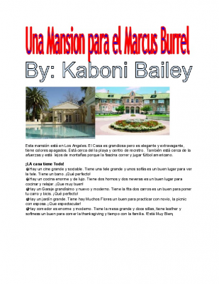 ¿Que pasa con tu casa- - Kaboni bailey -Blue