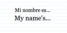 Hola, mi nombre es ___ Name Tag. The Spanish version of the