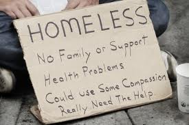homeless sign