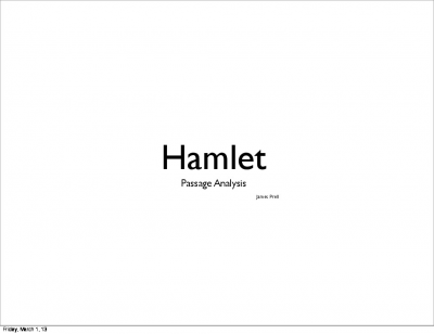 Hamlet Passage Analysis