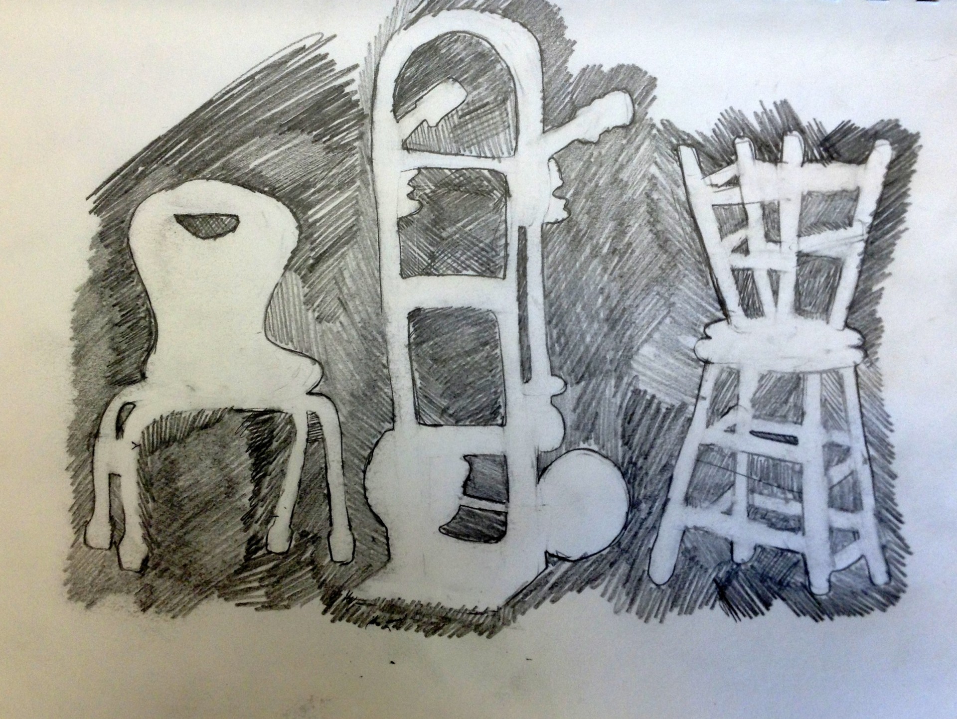 Negative Space Drawing — Science Leadership Academy Center City