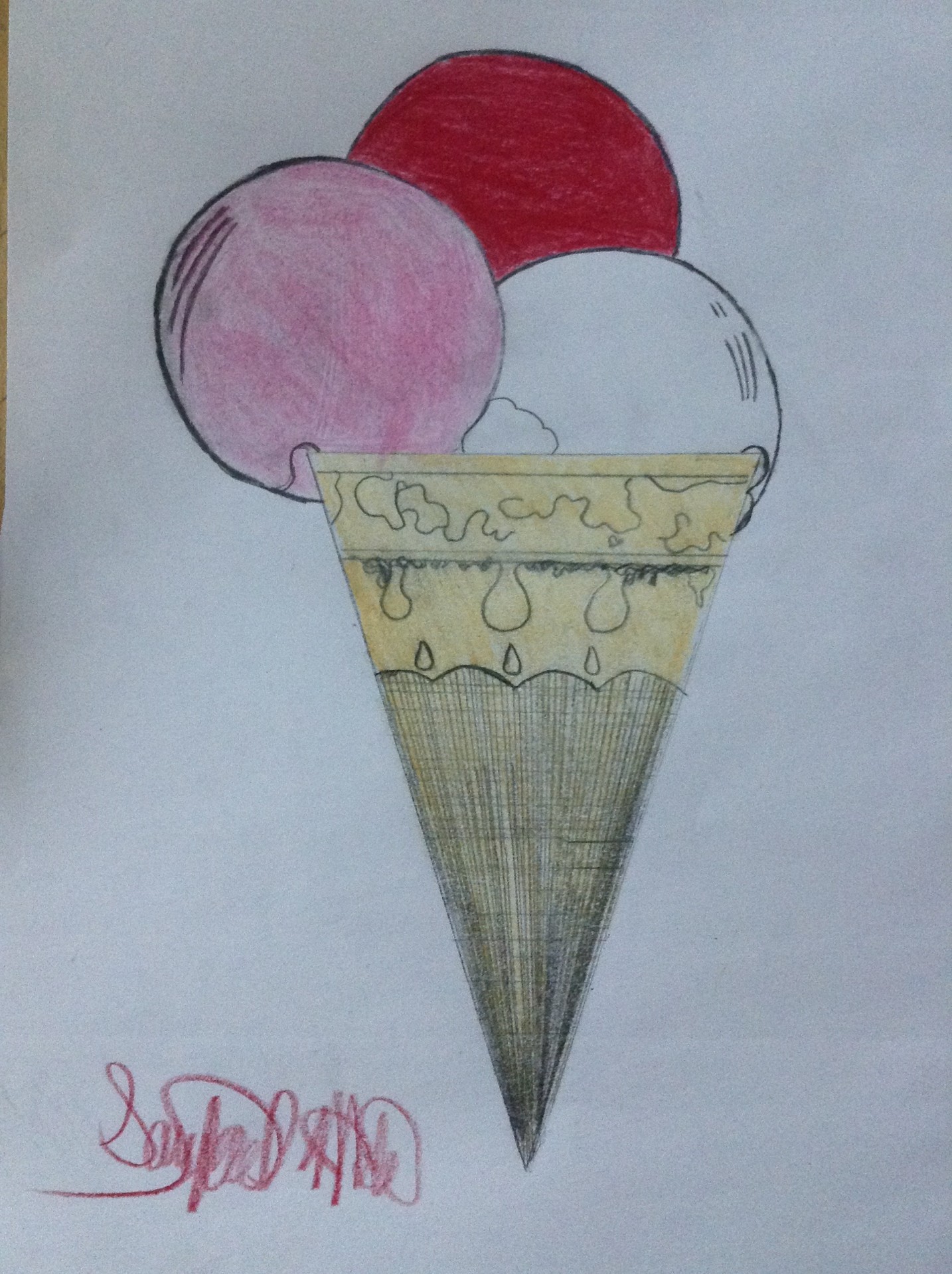 ice cream color pencil