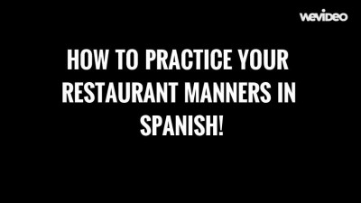 Restaurant Manners in Spanish by Nick Ryan