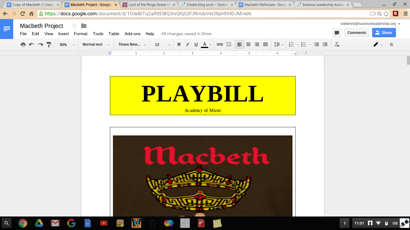 macbeth playbill example