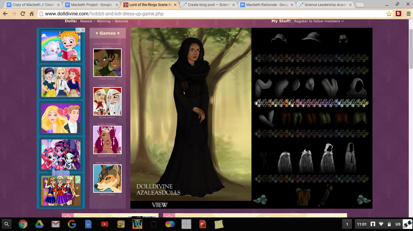 Lord of The Rings Dress up Game