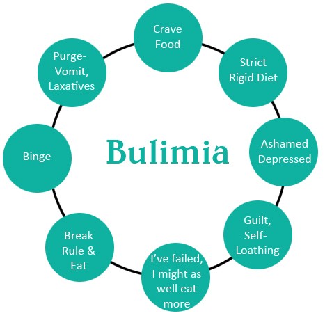 This photo shows the cycle that someone with bulimia goes through, advancing their illness. http://www.healthline.com/diabetesmine/ask-dmine-how-bolus-bulimia