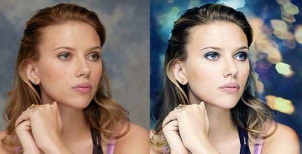 Before and After of Actress Scarlett Johansson