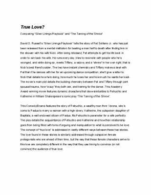 essay on true love