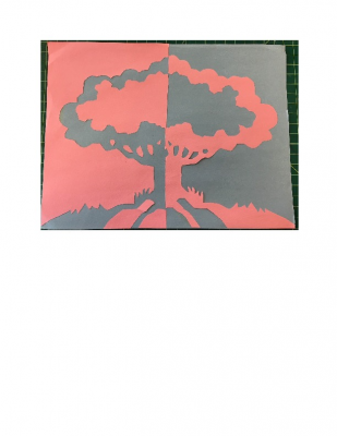 Art tree cutout