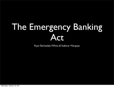 Emergency Banking Act