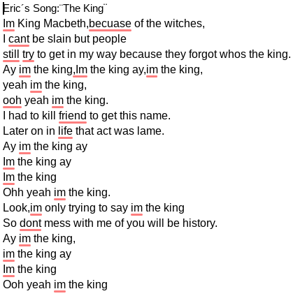 Eric's lyrics