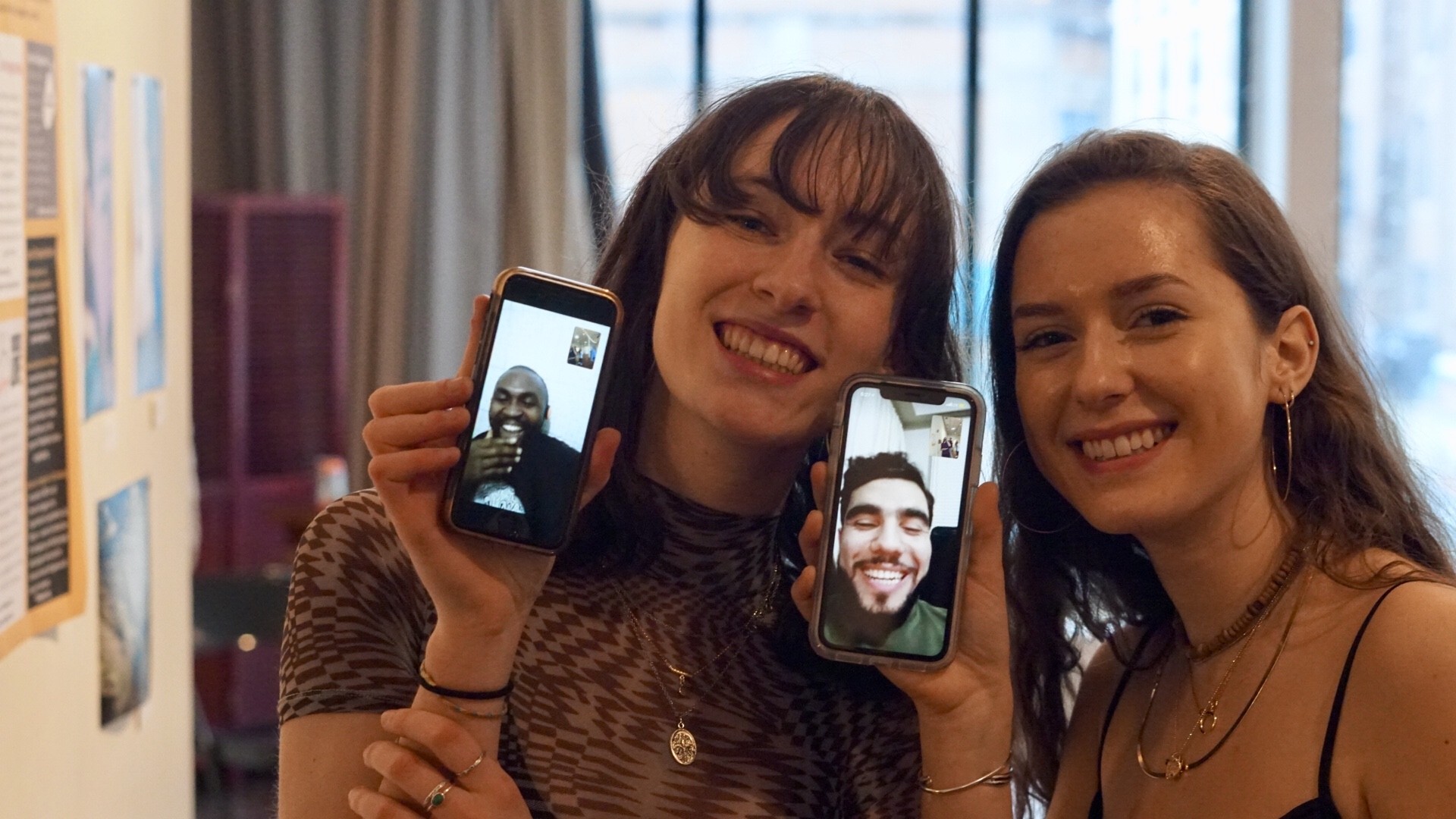(we Facetimed a few of the artists during the exhibition)