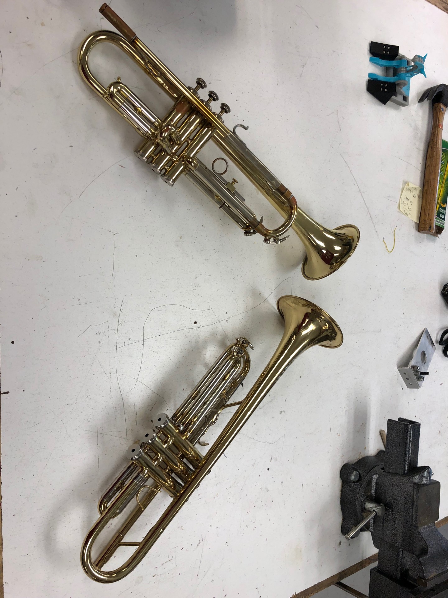 Two finished trumpets!