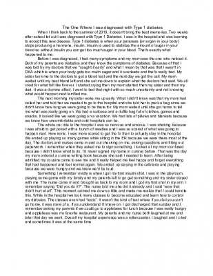 BM 2_ Memoir (Type 1 Diagnosis Story) - Google Docs