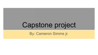 Capstone project