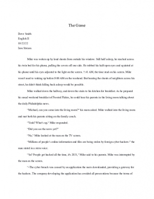 Dove Smith - Dystopian Novel Rough Draft (2)