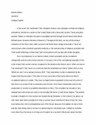 Lit Log #2 Reader Response - Google Docs