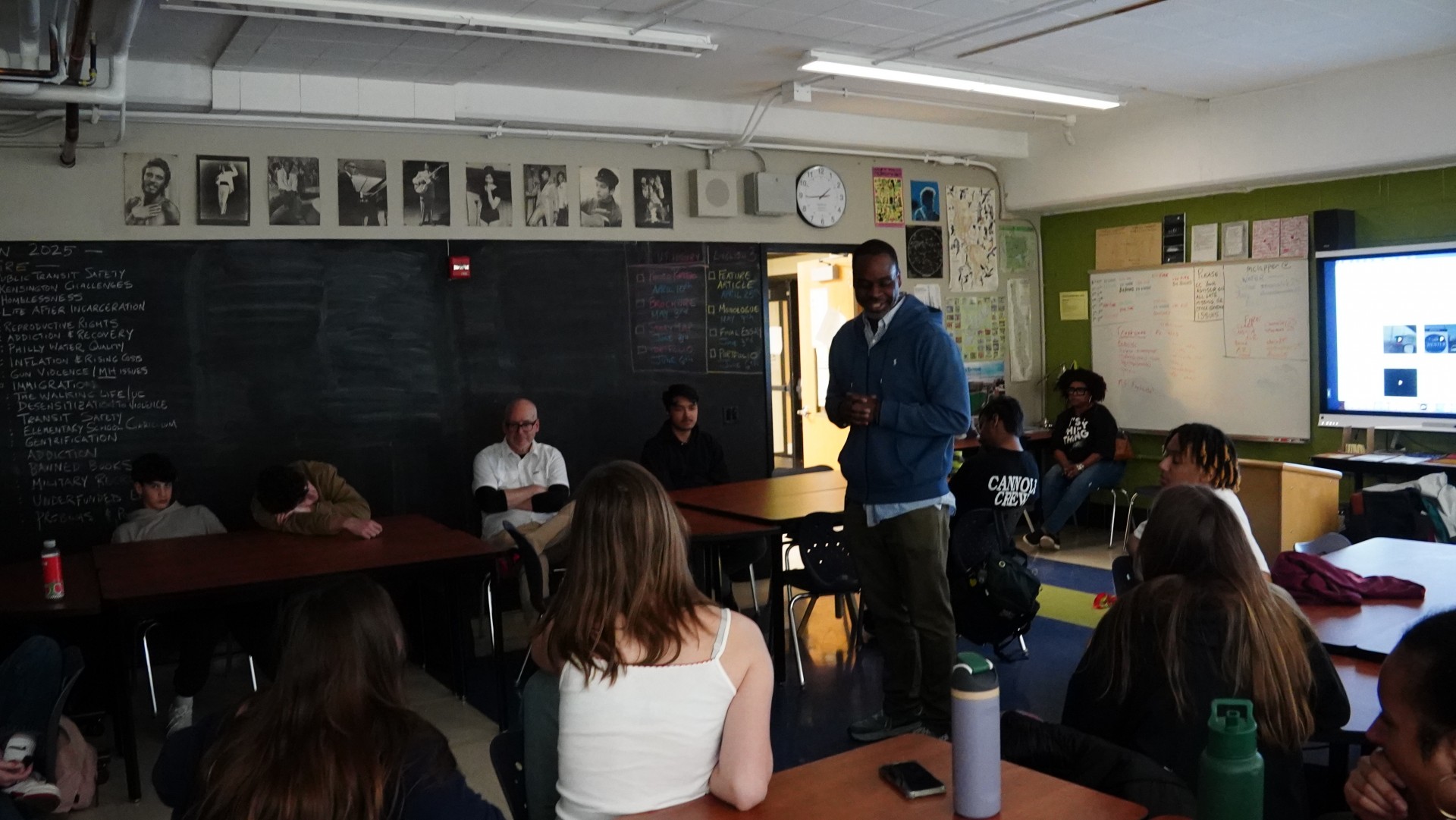 Photo by Xen Gadsden - Bilal Motley leading workshop on film as a form of activism.