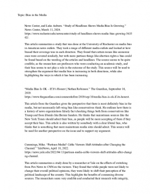 Annotated Bibliography - Tibor