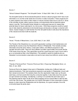 Annotated Bibliography