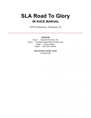 SLA Road To Glory 5k Race Manual  (1)