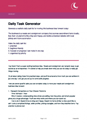 PDF Generated for test user by Beta Version of the Cresent ED AI