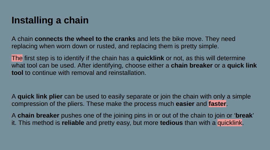 Example of lesson-slideshow