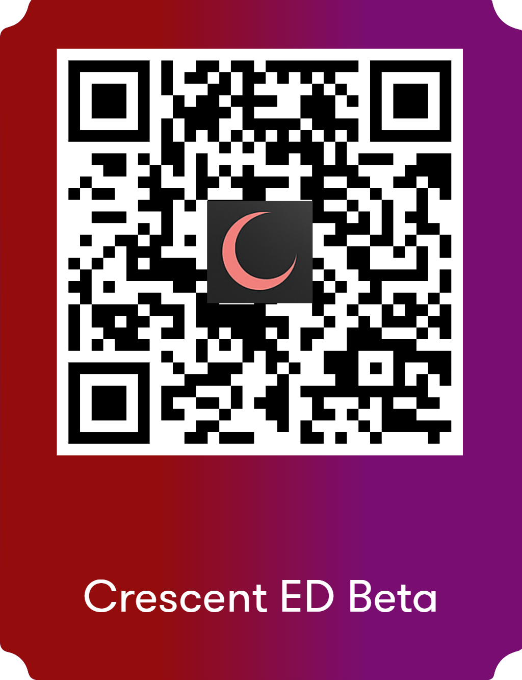Crescent ED Beta QR Code