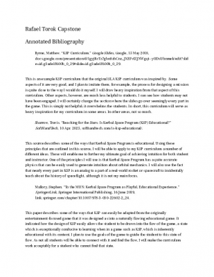 Annotated Bibliography(1)