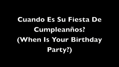 When Is Your Birthday Party - Medium
